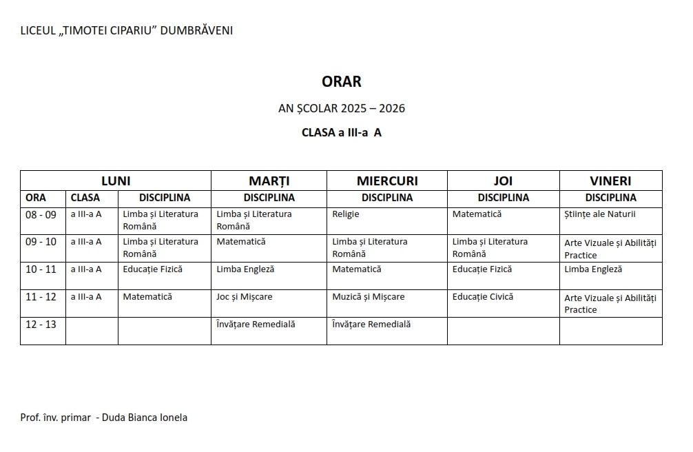 Orar inv primar 007